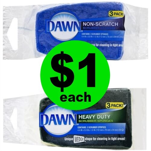 Clean Away With $1 Dawn Sponge 3 Packs at Publix! (3/4 – 3/6 or 3/7)