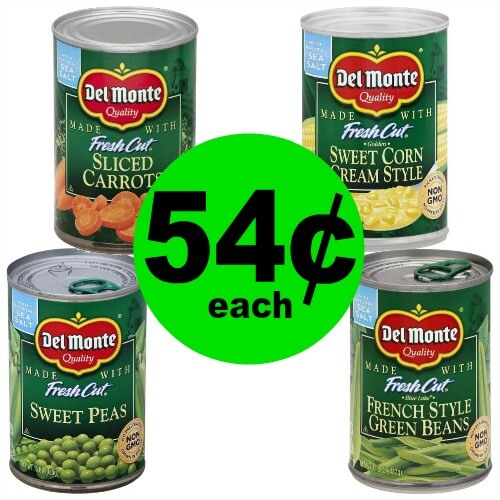 Pick Up FOUR (4!) Del Monte Canned Vegetables for 54¢ Each at Publix! (Ends 2/20 or 2/21)