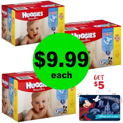 Hey Mamas! Grab Huggies Box Diapers for $9.99 Each PLUS (2) FREE $5 Disney Gift Cards at Publix! (Ends 2/27 or 2/28)