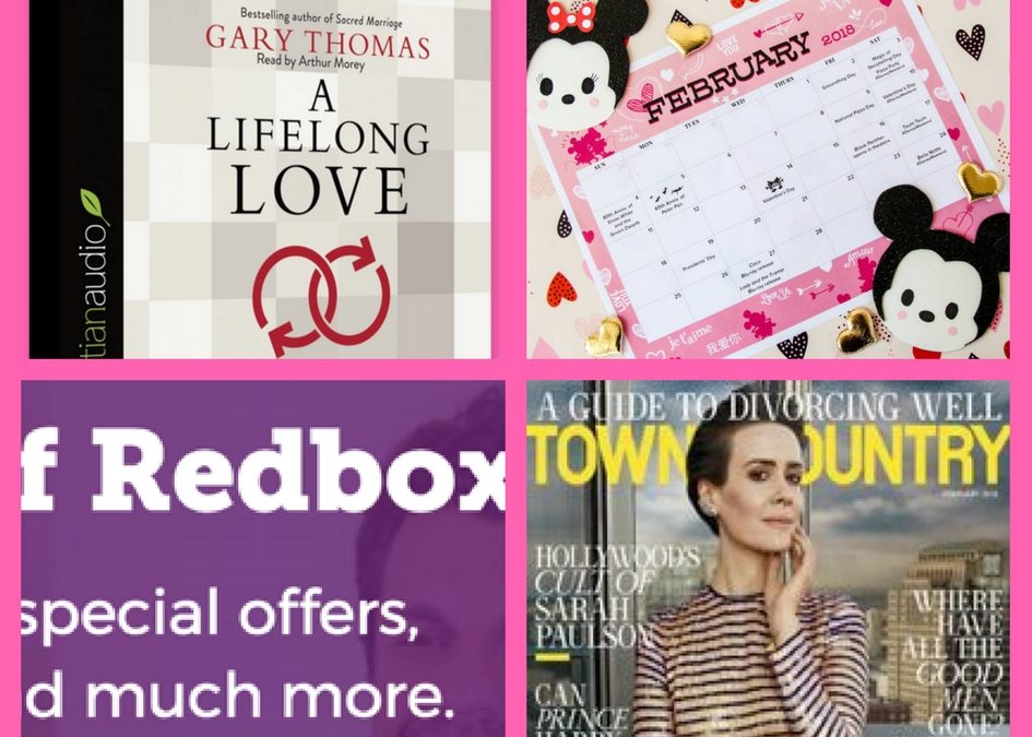 FOUR (4!) FREEbies: A Lifelong Love Christian Audiobook, Disney February Calendar, RedBox Rental Code and Annual Subscription to Town & Country!