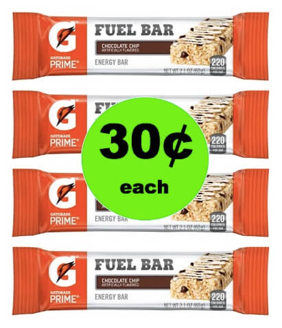 Fuel Up with 30¢ Gatorade Prime Nutrition Bars at Target! (Ends 3/4)