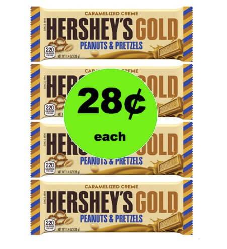 CHEAP CHOCOLATE ALERT! Get 28¢ Hershey’s Gold Candy Bars at Walmart! (Ends 6/2)