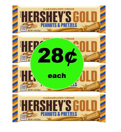 CHEAP CHOCOLATE ALERT! Get 28¢ Hershey’s Gold Bars at Walgreens (at CVS too)!