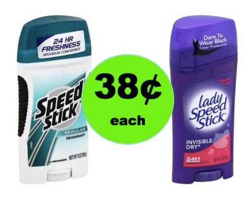 Get Ready for 38¢ Men’s and Ladies’ Speed Stick Deodorant at Walgreens! (2/25 – 3/3)
