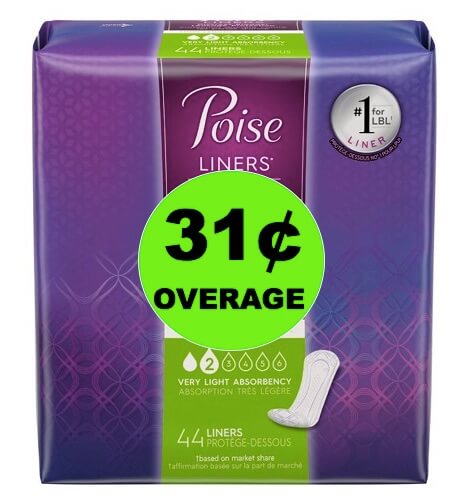 FREE + 31¢ OVERAGE on Poise Incontinence Liners at Target! (Ends 3/7)
