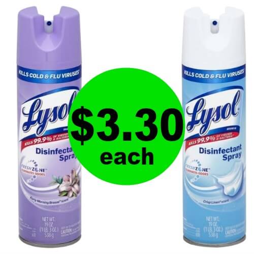 Germs Be Gone with Lysol Disinfectant Spray for Only $3.30 Each at Publix! (Ends 3/20 or 3/21)