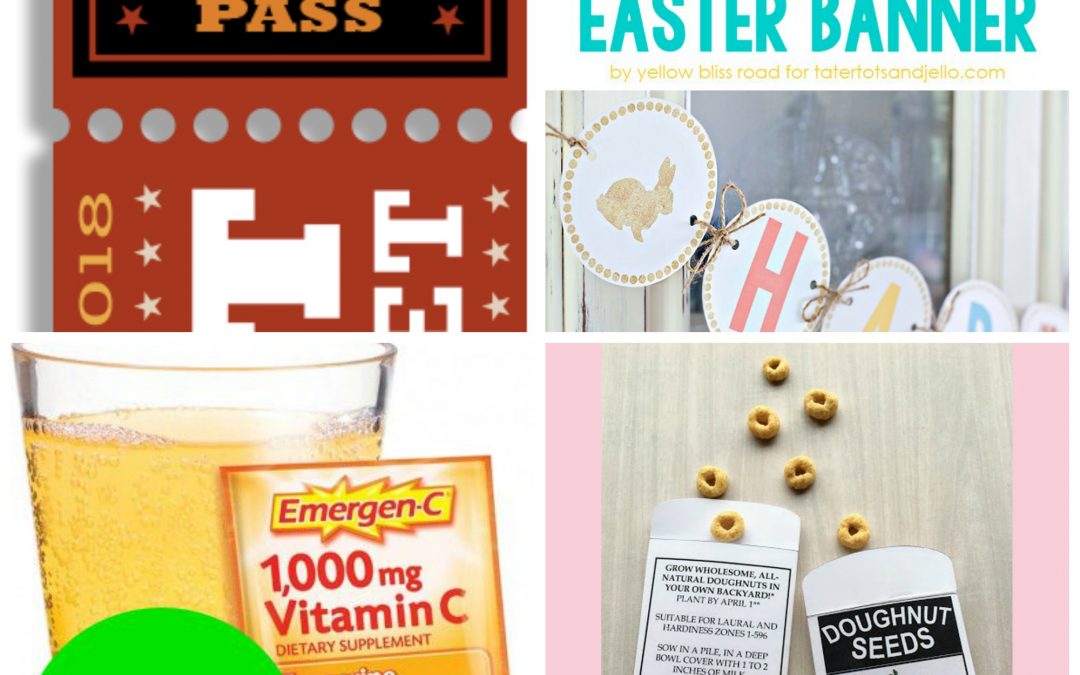 Did You See These FOUR (4!) FREEbies: Send Your Name the the Sun, Easter Banner, Emergen-C Packets and Donut Seeds Printable Packet!