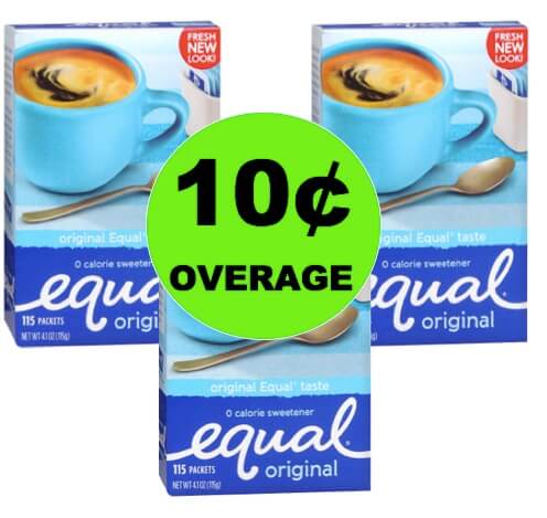 THREE (3!) FREE + 10¢ OVERAGE on Equal Sweetener at Walgreens! (Ends 4/7)
