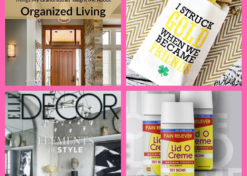 Did Your See These FOUR (4!) FREEbies: Organized Living eBook, St. Patrick’s Day Gift Idea, One-Year Subscription to Elle Decor Magazine and Lid O Cream Product!