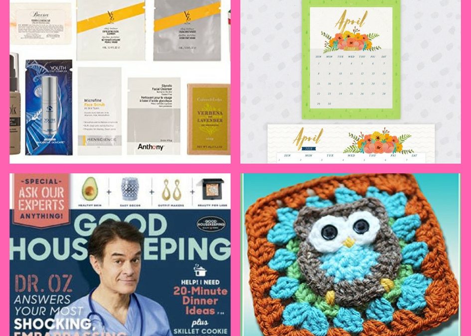 Check Out These FOUR FREEbies: Amazon Men’s Luxury Grooming Box, April Printable Calendar, Annual Subscription to Good Housekeeping and How to Crochet eBook!
