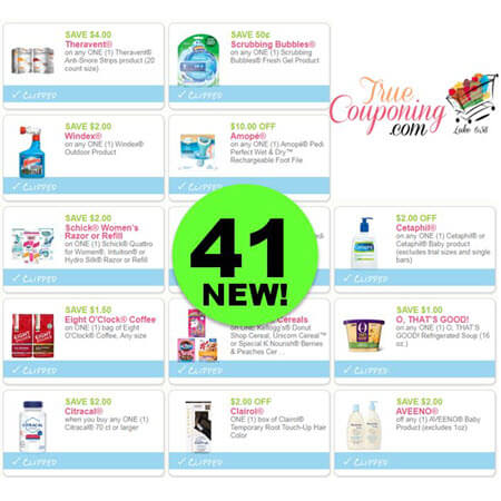 Save Big On These Forty-One New Coupons! Save on Windex, Amope & More!