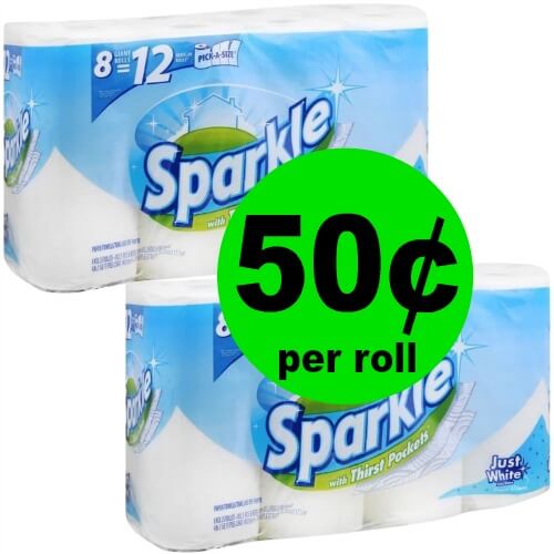Sparkle Paper Towels, 50¢ Per Roll at Publix! (Ends 5/1 or 5/2)