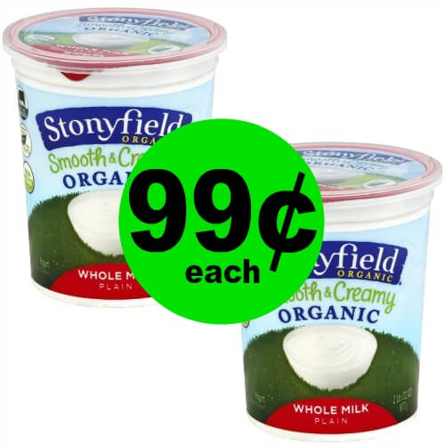 Stonyfield Organic Yogurt Tubs, 99¢ at Publix! (4/28-5/11)