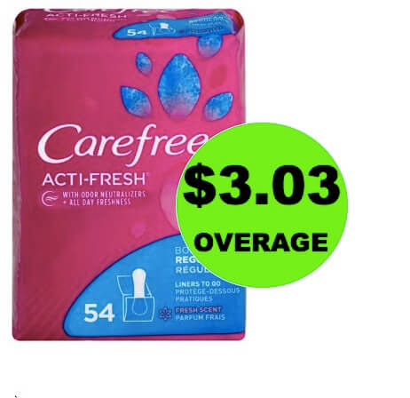 (NLA) FREE + $3.03 Overage on Carefree Liners at Walmart! (Ends 4/30)