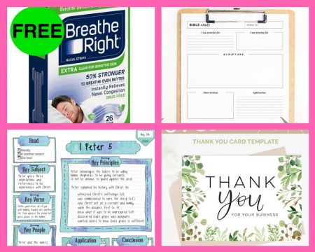 Did You See These FOUR (4!) FREEbies: Breathe Right Strip, Bible Study ...