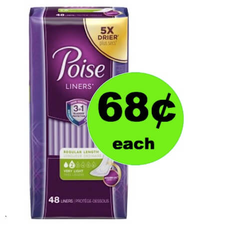Just in Case! Get 68¢ Poise Liners at Walmart (Save $4)! (Ends 4/21)
