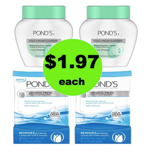 Show Your Face Some Love with $1.97 Pond’s Cleansers & Towellettes at Target! (Ends 4/28)