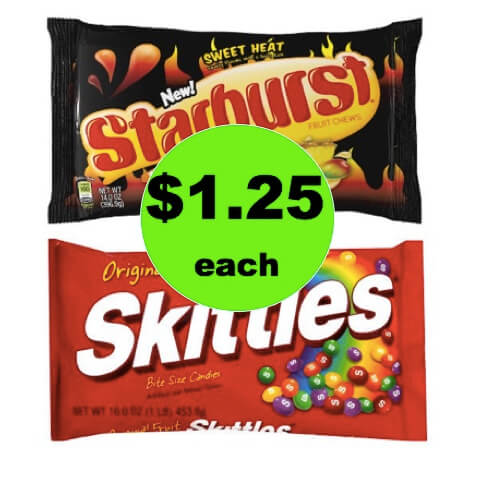 SCORE $1.25 Skittles or Starburst Sweet Heat Bagged Candy at Walgreens! (Ends 5/5)