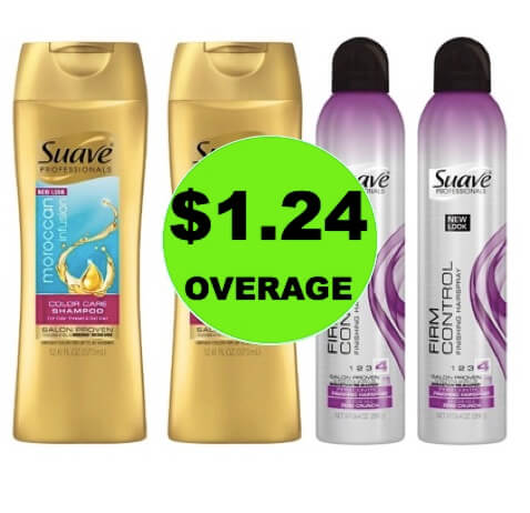 FOUR (4!) FREE + $1.24 Overage on Suave Professionals at Target till 4/23! (69¢ After 4/23)
