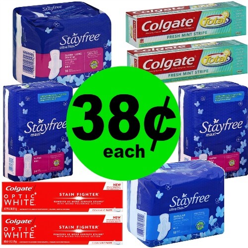 ?Stock Up! Colgate & Stayfree Only $.38 Each At Publix! (Expiring 5/15 or 5/16)