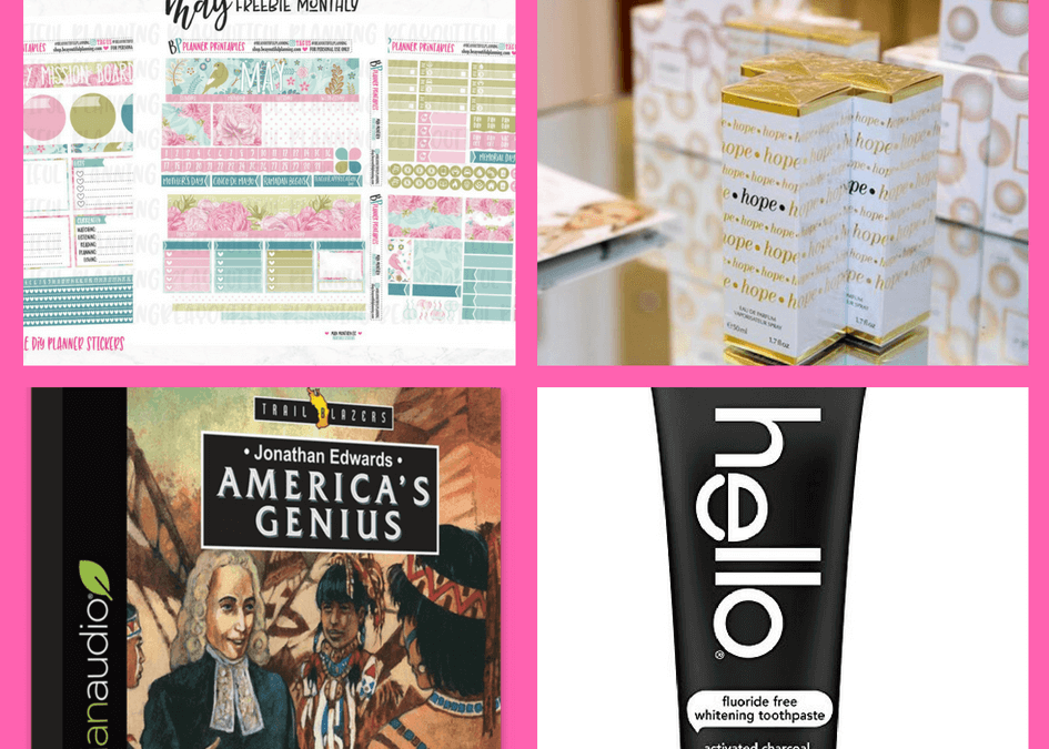FOUR (4!) FREEbies: Printable May Planner Stickers, Hope Fragrance, Christian Audiobook and Toothpaste from Amazon!