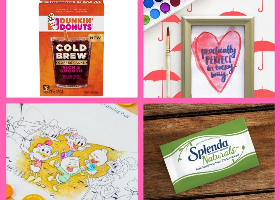 Don’t Miss These FOUR (4!) FREEbies: Dunkin Donuts Cold Brew Coffee, Disney House Decor, Ducktales Printable Coloring Page and Splenda Sweetener!
