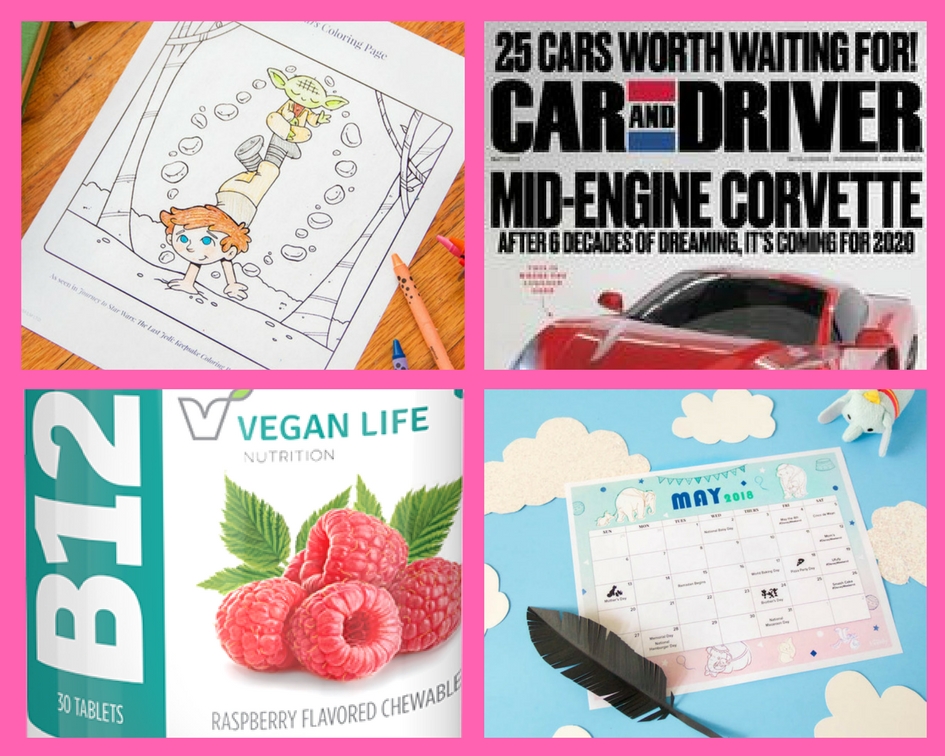 Have You Requested These FOUR (4!) FREEbies: Luke and Yoda Disney Coloring Page, One-Year Subscription to Car and Driver Magazine, Vitamins and Disney May Calendar!