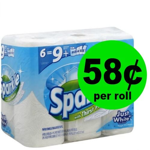 Sparkle Paper Towels 58¢ Per Big Roll at Publix! (Ends 5/22 or 5/23)