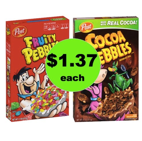 Pick Up $1.37 Fruity Pebbles or Cocoa Pebbles Cereal at Walgreens! (Ends 5/5)
