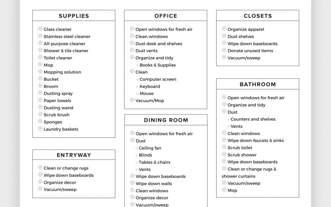 FREE Printable Spring Cleaning Checklist!