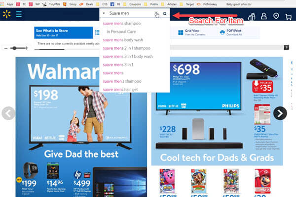 walmart product search code