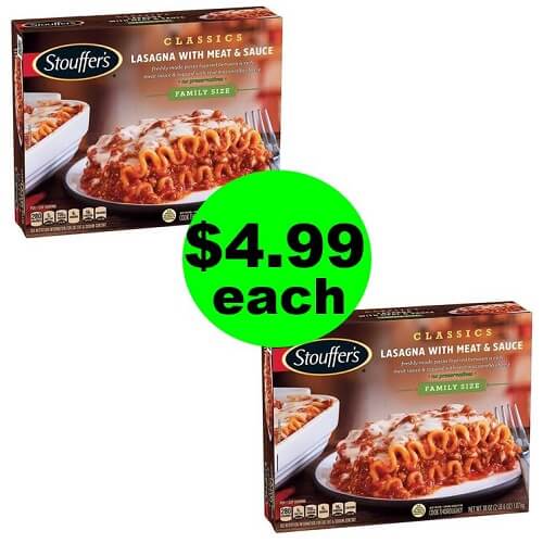 4.99 Stouffer's Family Size Lasagna ? At Publix! (Ends 7/24 or 7/25)