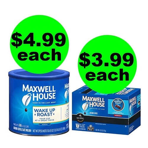 CVS Deal ☕ 3.99 Maxwell House Coffee KCups Or 4.99 Canisters! (12/