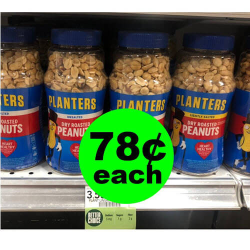 Publix Deal: 🥜 78¢ Planters Peanuts (After Ibotta)! (1/30-2/5 or 1/31-2/6)