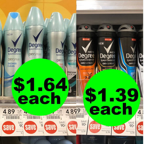 Publix Deal: ? Print For Degree Dry Sprays As Low As $1.39 Each (Save 76% Off)! (9/8-9/21)