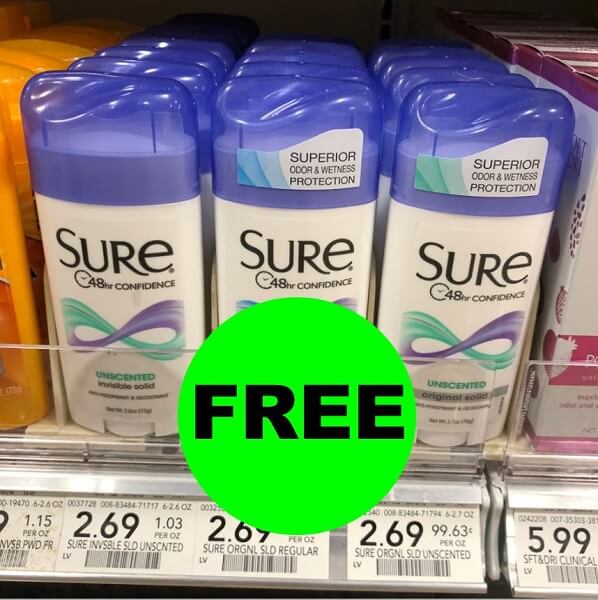Publix Deal: 🚴‍♀️ FREE + 31¢ MM On Sure Deodorant! (3/23-3/31)