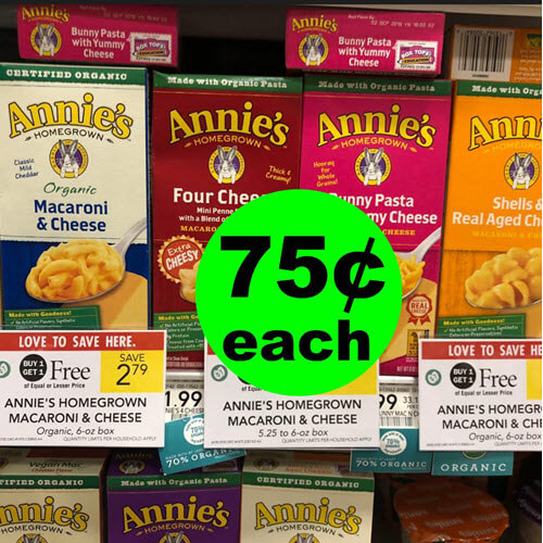 Publix Deal: 75¢ Annie’s Homegrown Macaroni & Cheese! (Ends 6/25 Or 6/26)