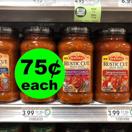 Publix Deal: ? 75¢ Bertolli Rustic Cut Pasta Sauce! (10/13-10/17)