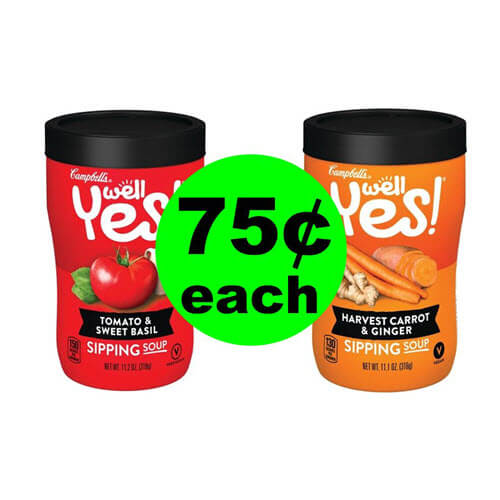 Publix Deal: ? Print For 75¢ Campbell’s Well Yes! Sipping Soups! (10/3-10/9 or 10/4-10/10)