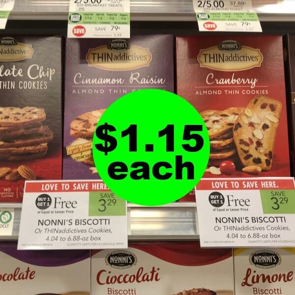 Publix Deal: 🍪 $1.15 Nonni’s Biscotti & THINaddictives Cookies! (Ends 4/20)
