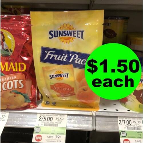 Publix Deal: ? $1.50 Sunsweet Fruit Packs (Save Over 50% Off)! (11/24-12/7)