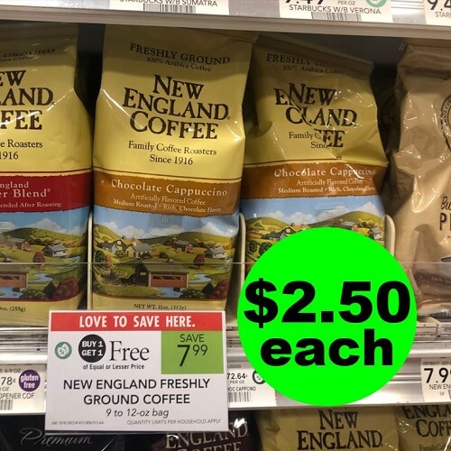 Publix Deal ☕ 2.50 New England Coffee Bags! (Ends 1/8 or 1/9)