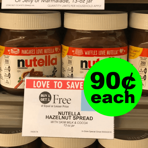 Fox Deal Of The Week: 90¢ Nutella Jars At Publix! (Ends 12/18 or 12/19)