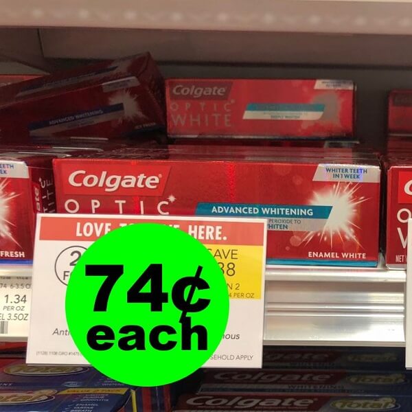 Publix Deal: 😀 74¢ Colgate Optic White Or Total Toothpaste! (3/23-3/30)