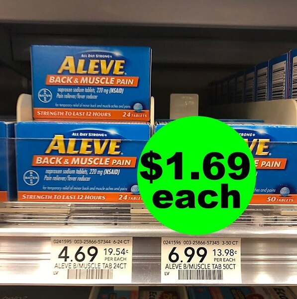 Publix Deal: 💪 Print Now for $1.69 Aleve Back & Muscle Pain Reliever (Save 64% Off)!