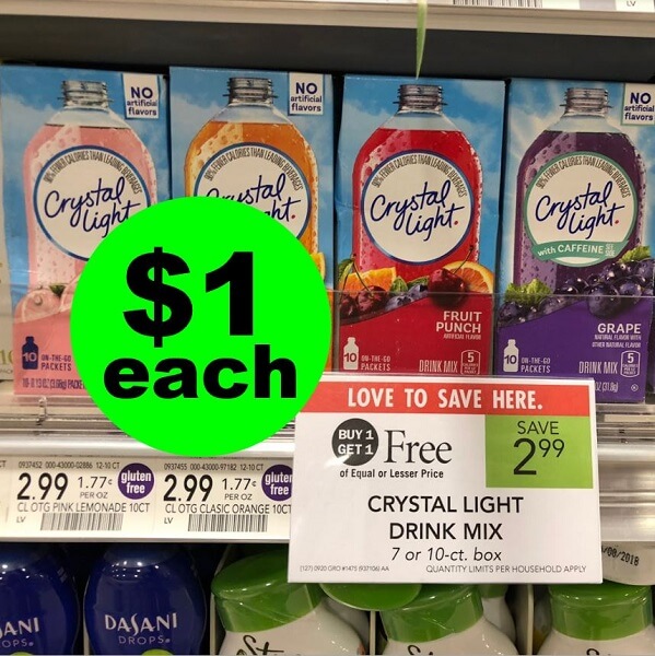 Publix Deal: 🥤 $1 Crystal Light Drink Mixes! (5/15-5/21 Or 5/16-5/22)