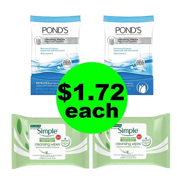CVS Deal: 😍 $1.72 Simple & Ponds Facial Wipes! (5/19-5/25)