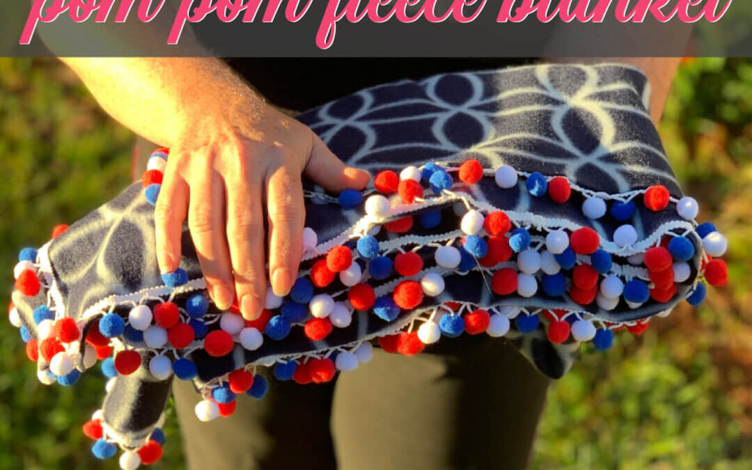 How To Make A DIY Pom Pom Fleece Blanket Gift