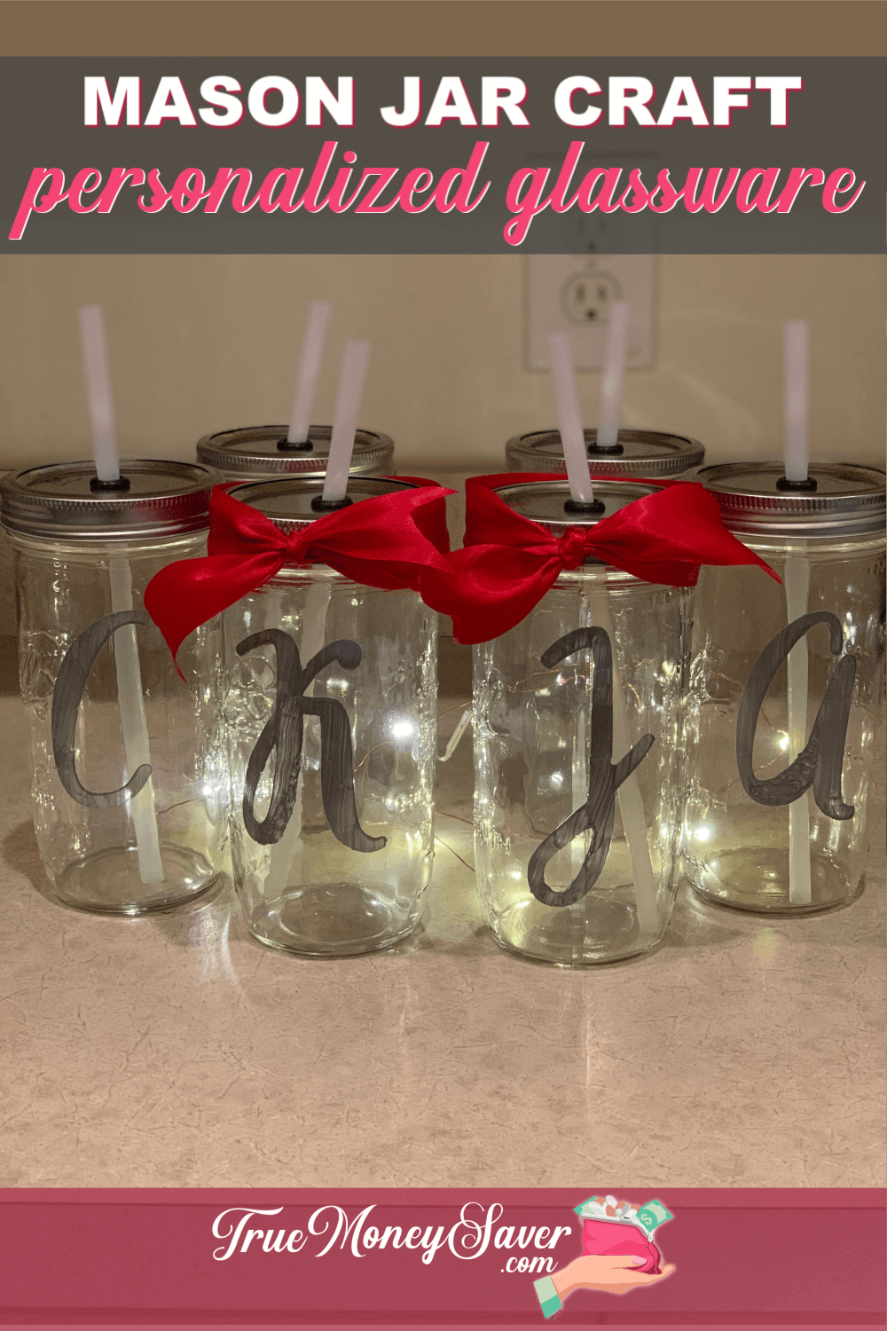How To Make Cute Drinking Glasses - The Best Mason Jar Craft