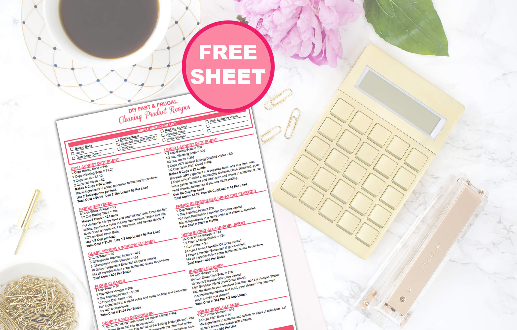 FREE Budgeting Sheets To Manage Your Money
